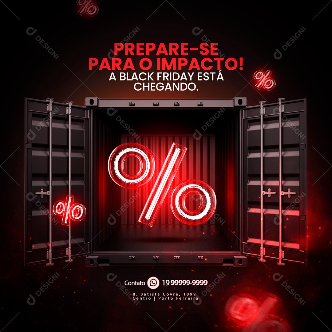 Social Media Prepare se para o Impacto a Black Friday Está Chegando PSD Editável