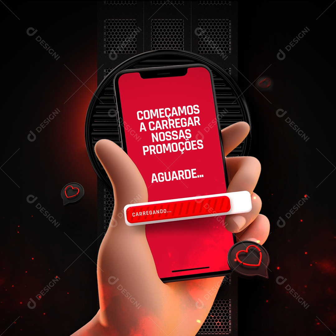 Black Friday Começamos a Carregar Nossas Promoções Aguarde Loja Social Media PSD Editável