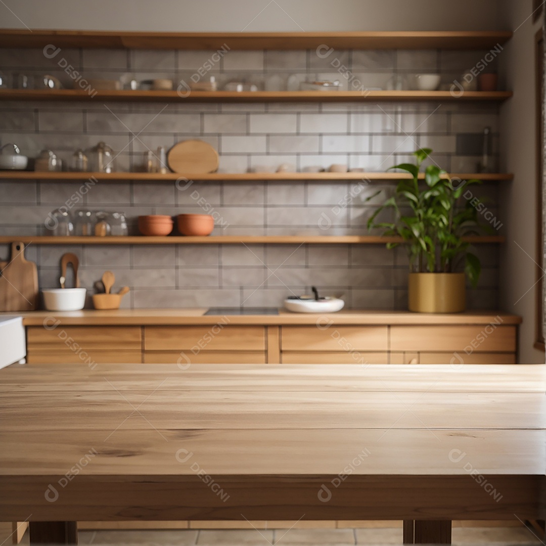 Empty table kitchen background