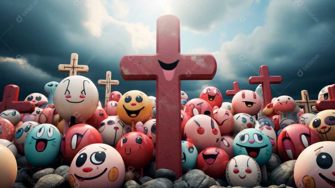 Sexta-feira Santa Sexta-feira Santa, 29 de março Desenho animado em 3D IA generativa.