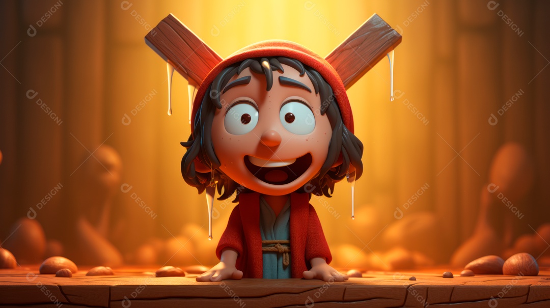 Sexta-feira Santa Sexta-feira Santa, 29 de março Desenho animado em 3D IA generativa.