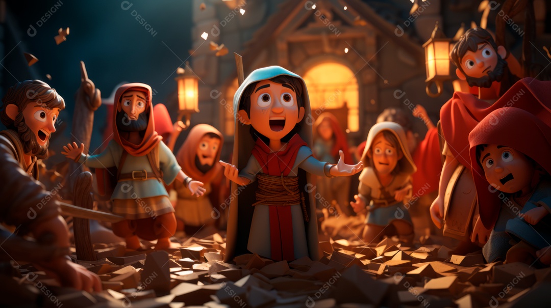 Sexta-feira Santa Sexta-feira Santa, 29 de março Desenho animado em 3D IA generativa.