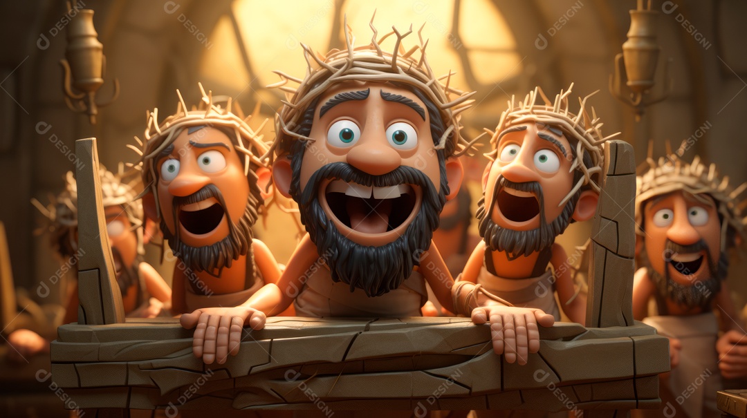 Sexta-feira Santa Sexta-feira Santa, 29 de março Desenho animado em 3D IA generativa.