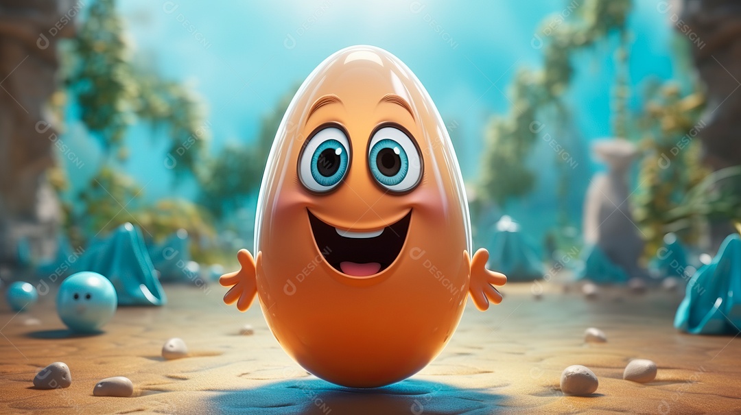 Páscoa ou dia da ressurreição de Jesus Cristo, 31 de março Desenho 3D.