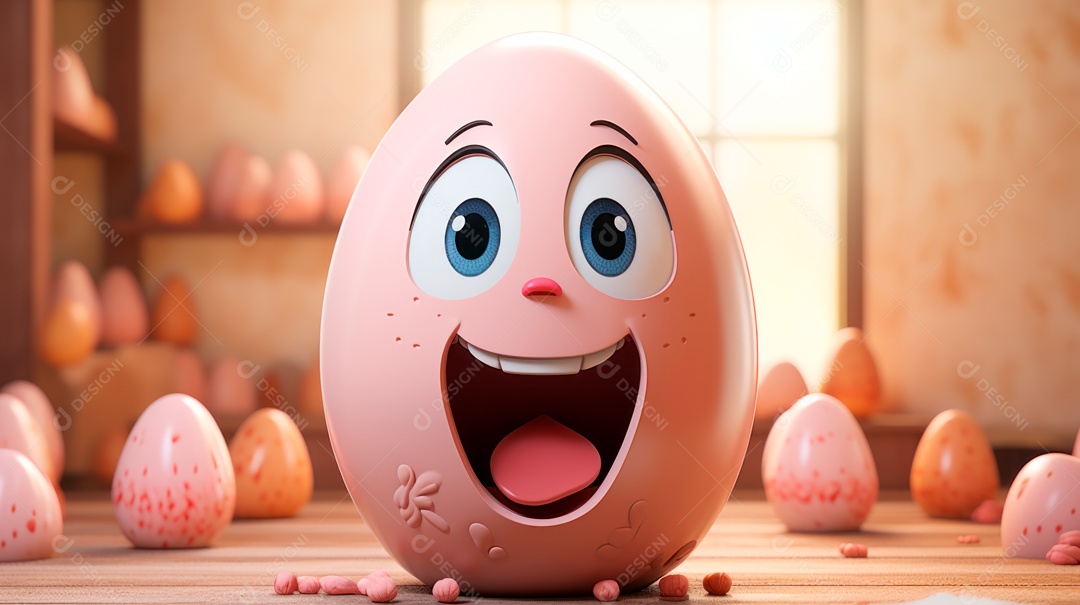 Páscoa ou dia da ressurreição de Jesus Cristo, 31 de março Desenho 3D.