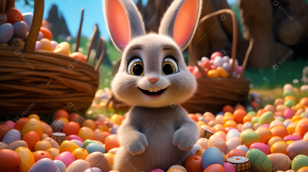 Páscoa ou dia da ressurreição de Jesus Cristo, 31 de março Desenho 3D.