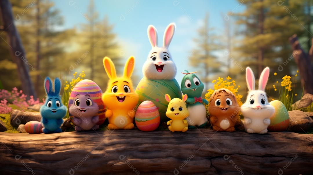 Páscoa ou dia da ressurreição de Jesus Cristo, 31 de março Desenho 3D.