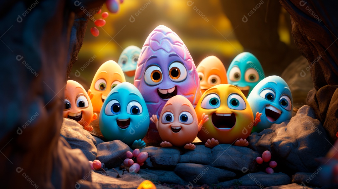 Páscoa ou dia da ressurreição de Jesus Cristo, 31 de março Desenho 3D.