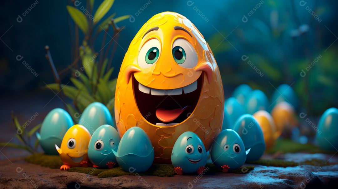 Páscoa ou dia da ressurreição de Jesus Cristo, 31 de março Desenho 3D.