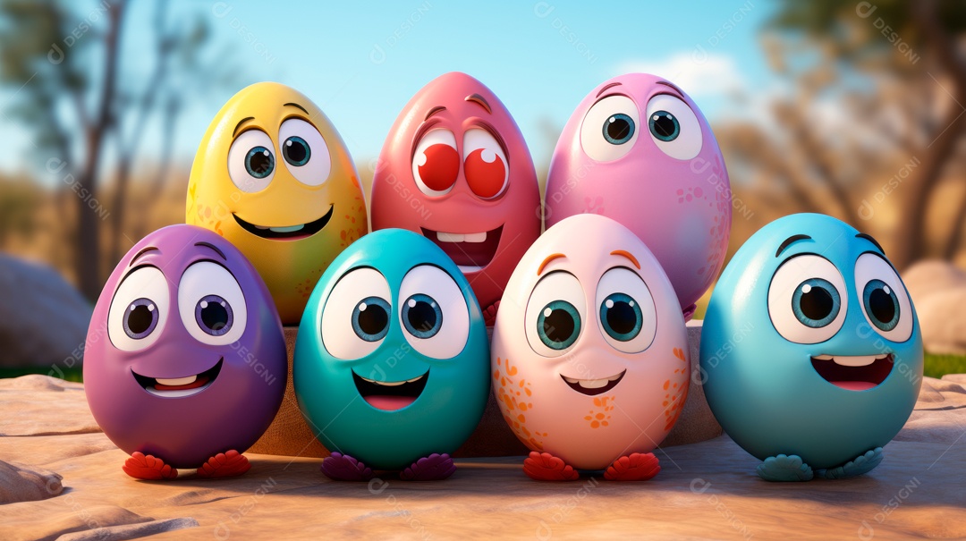 Páscoa ou dia da ressurreição de Jesus Cristo, 31 de março Desenho 3D.