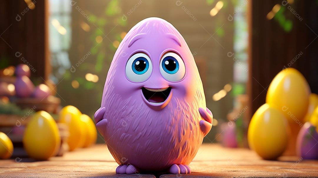 Páscoa ou dia da ressurreição de Jesus Cristo, 31 de março Desenho 3D.