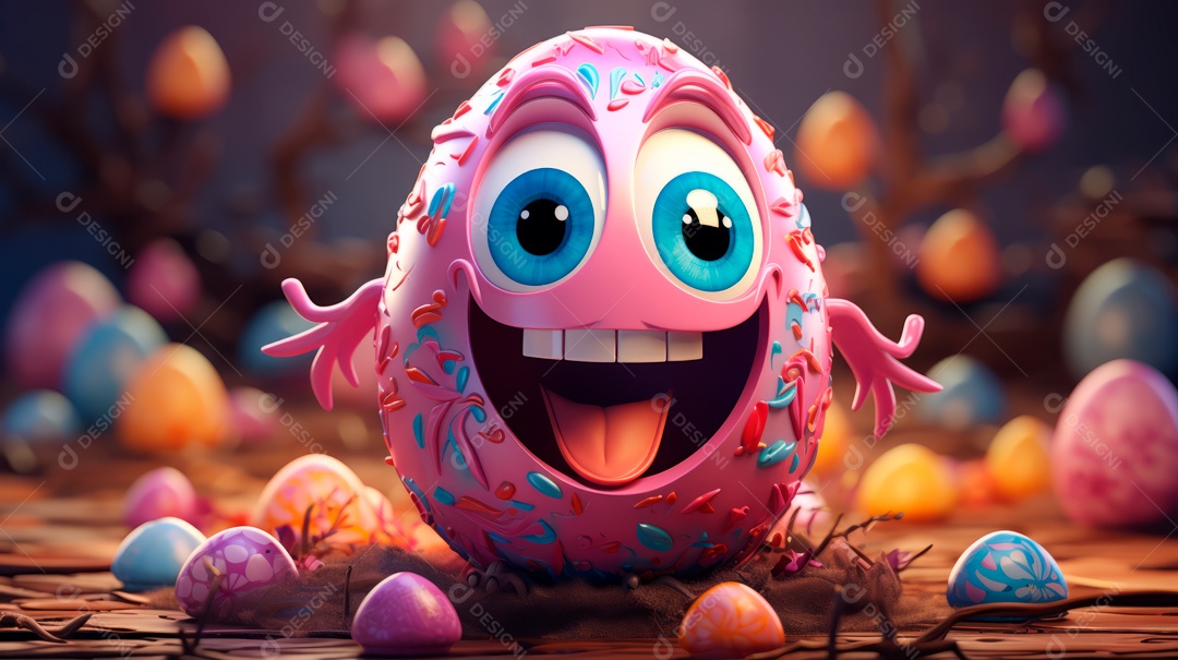 Páscoa ou dia da ressurreição de Jesus Cristo, 31 de março Desenho 3D.