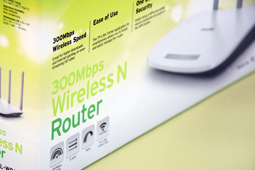 Roteador doméstico caixa verde TP Link TL-WR845N