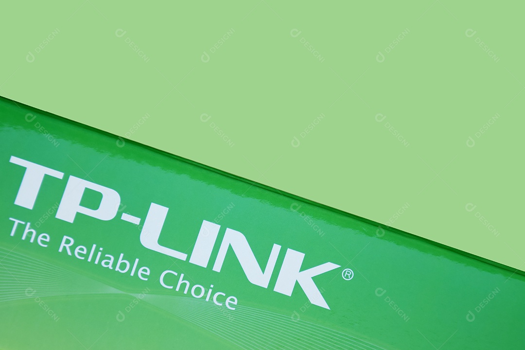 Caixa verde de um roteador doméstico