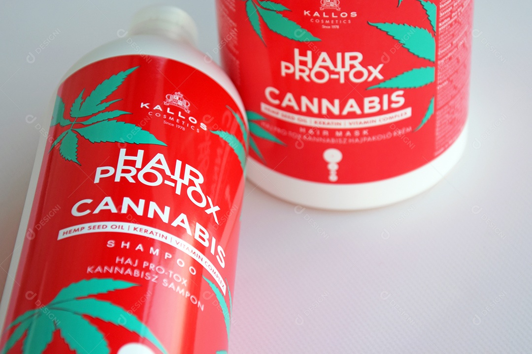 Cosmético profissional Kallos cannabis cuidado completo e confiável