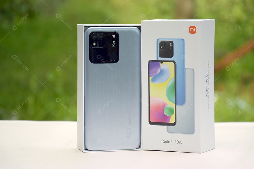 Celular xiaomi lança Redmi 10A prata