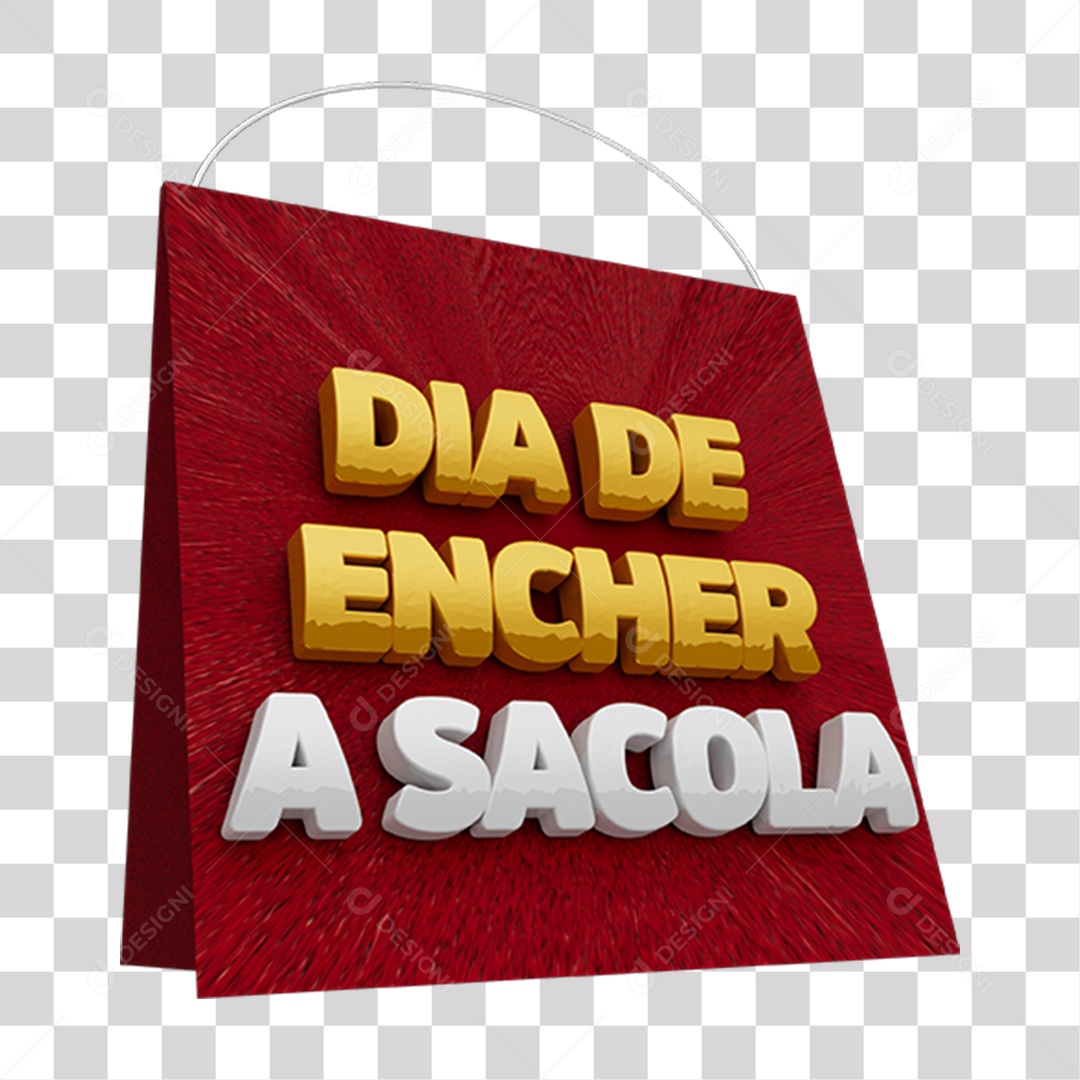 Dia de Encher a Sacola PNG Transparente