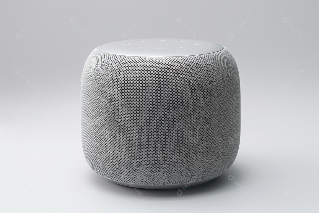 Um alto-falante inteligente em um fundo branco IA generativa