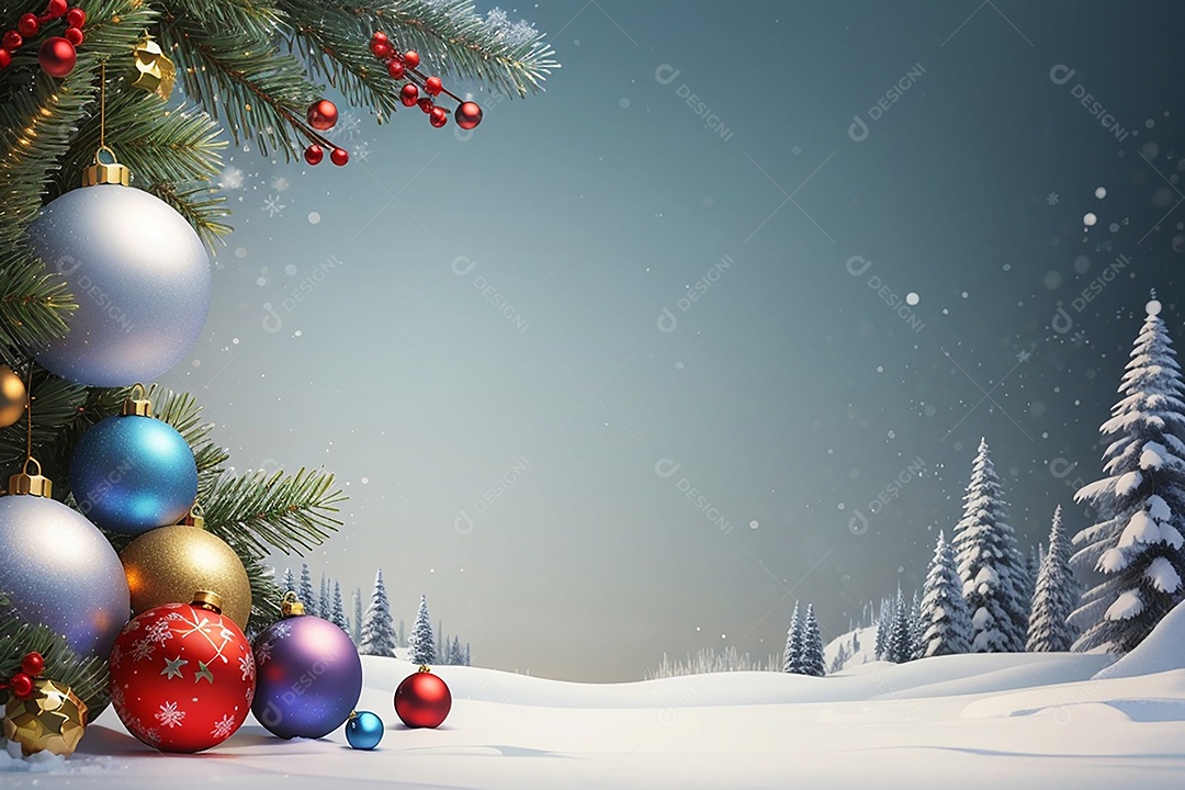 Fundo de borda de árvore de natal