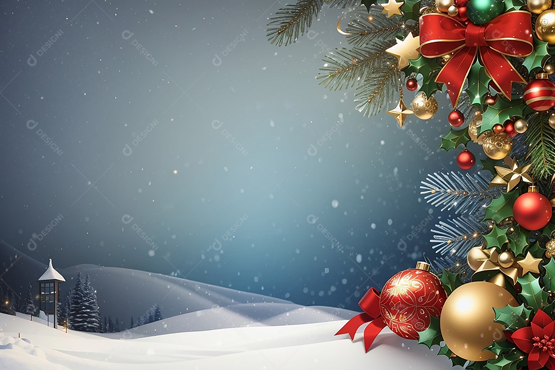 Fundo de borda de árvore de natal