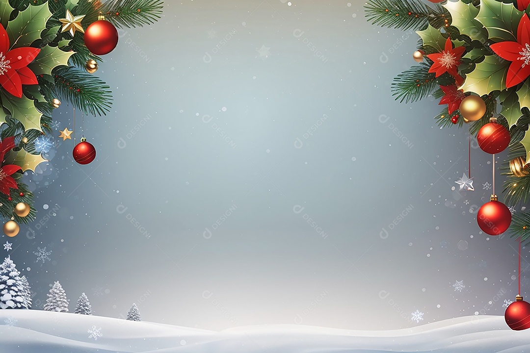 Fundo de borda de árvore de natal