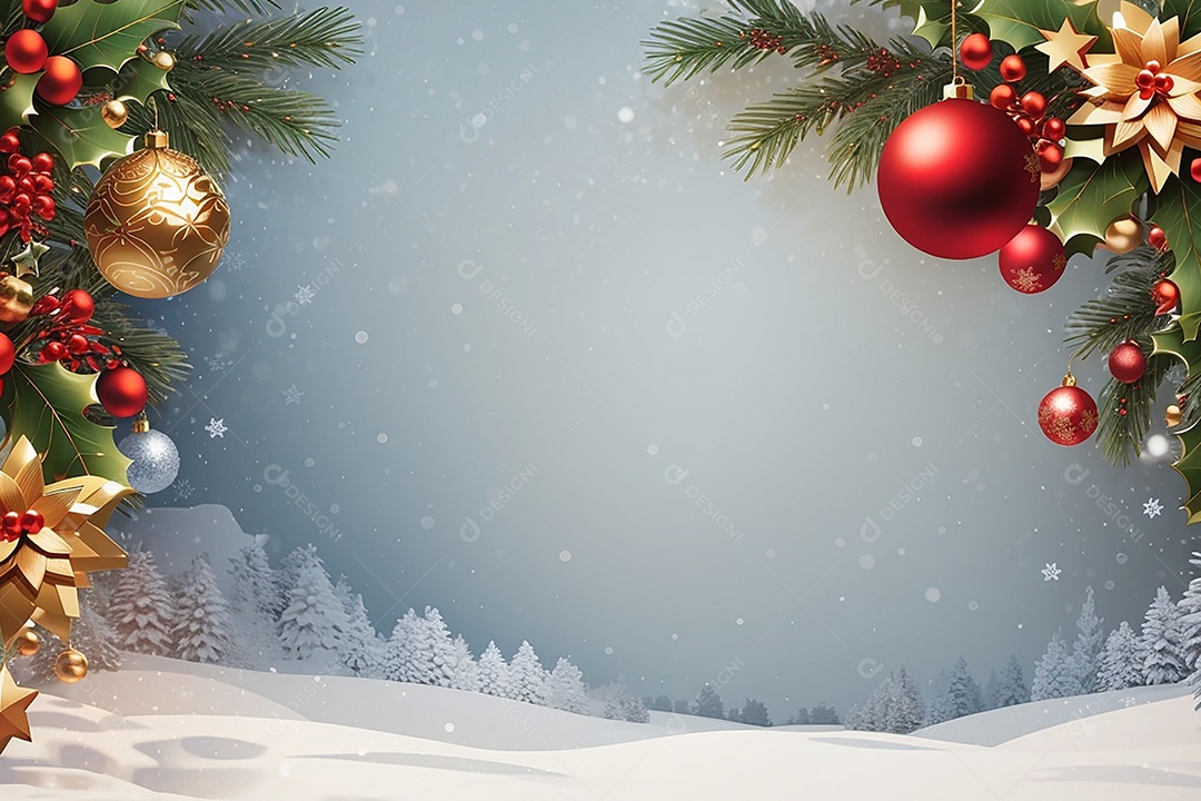 Fundo de borda de árvore de natal