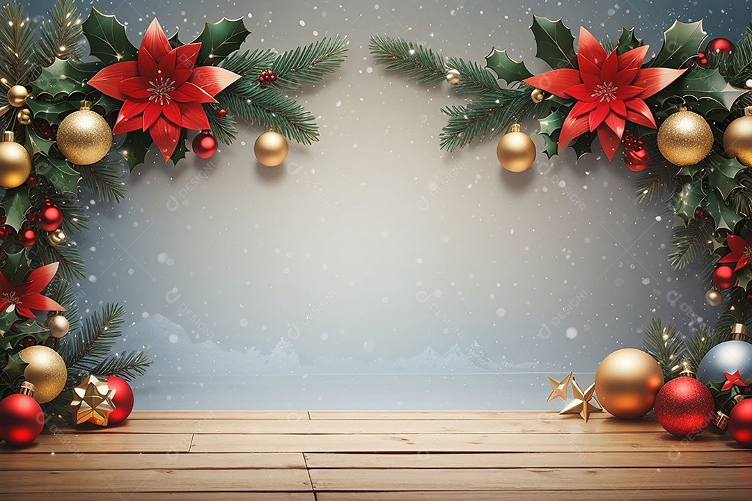 Fundo de borda de árvore de natal