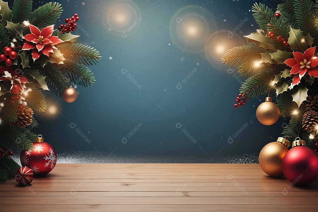 Fundo de borda de árvore de natal