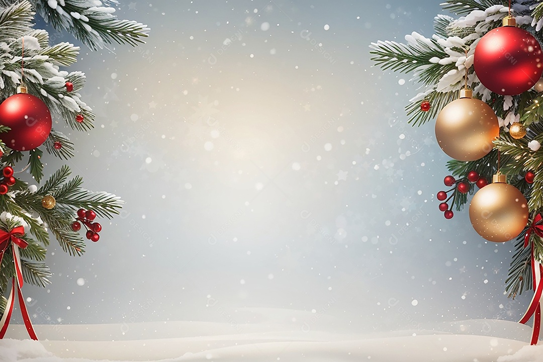 Fundo de borda de árvore de natal