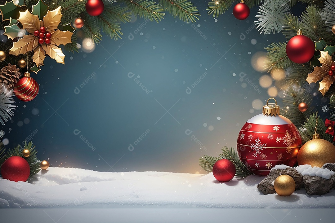 Fundo de borda de árvore de natal