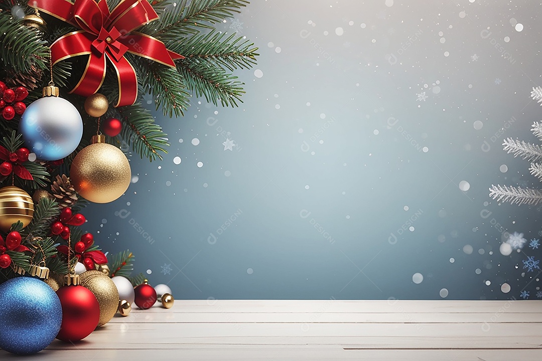 Fundo de borda de árvore de natal