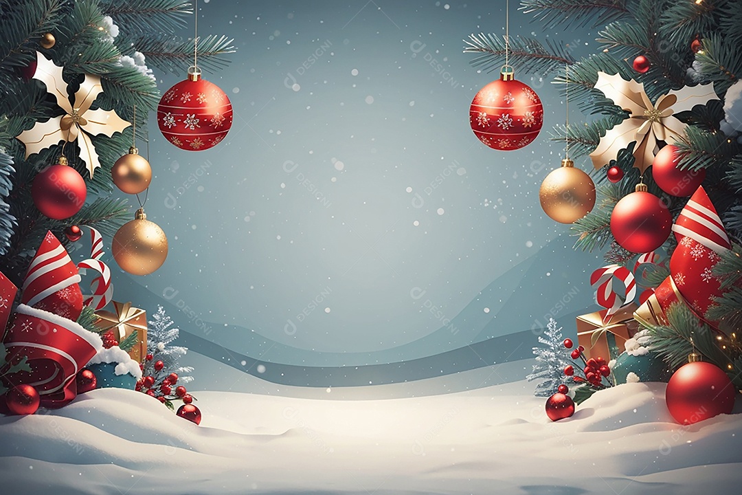 Fundo de borda de árvore de natal