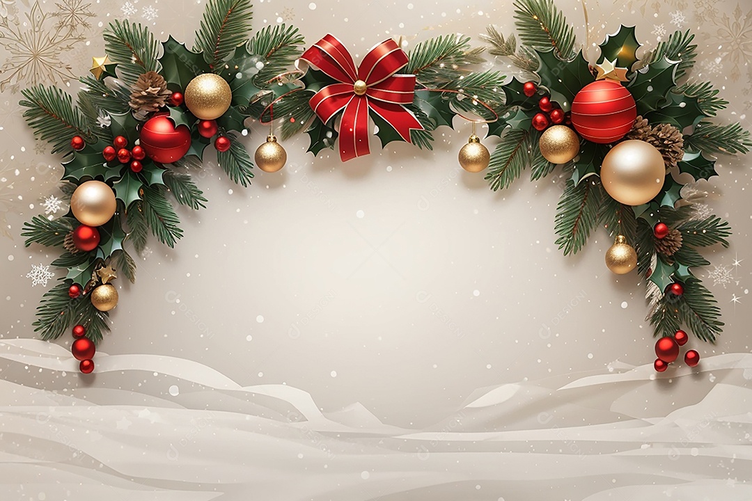 Fundo de borda de árvore de natal