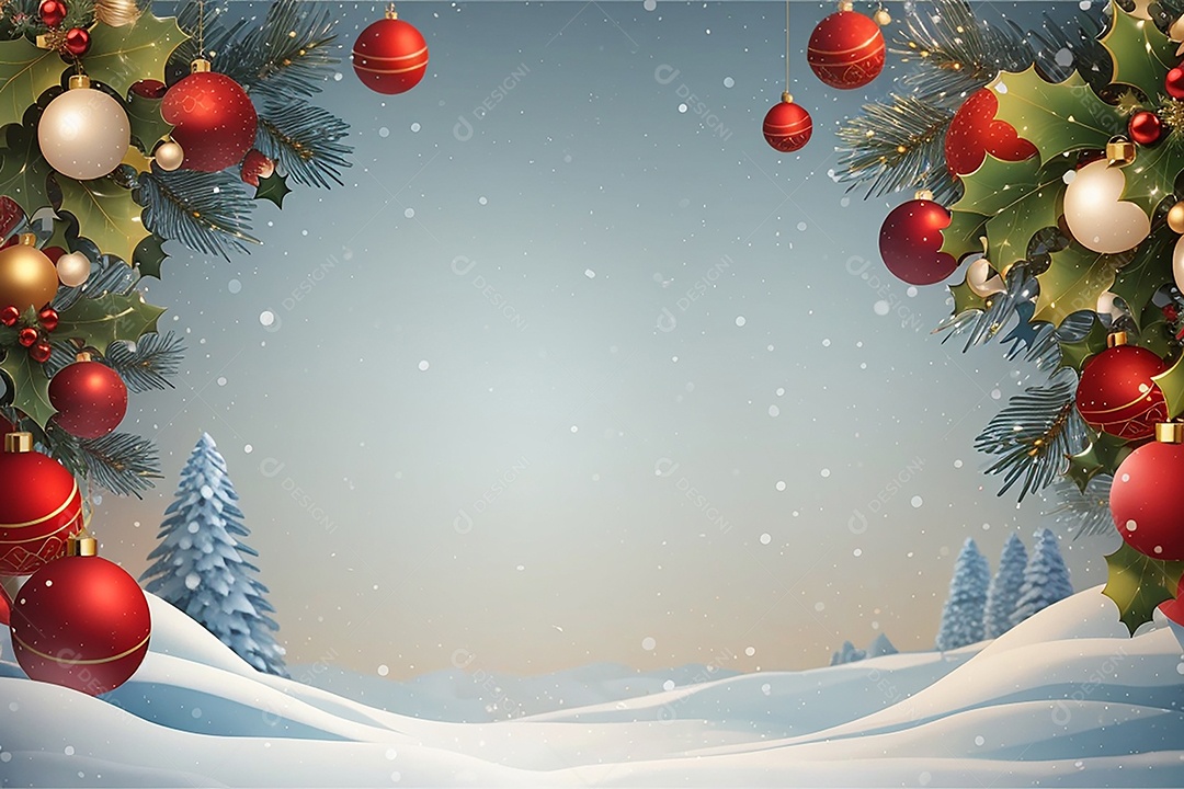 Fundo de borda de árvore de natal