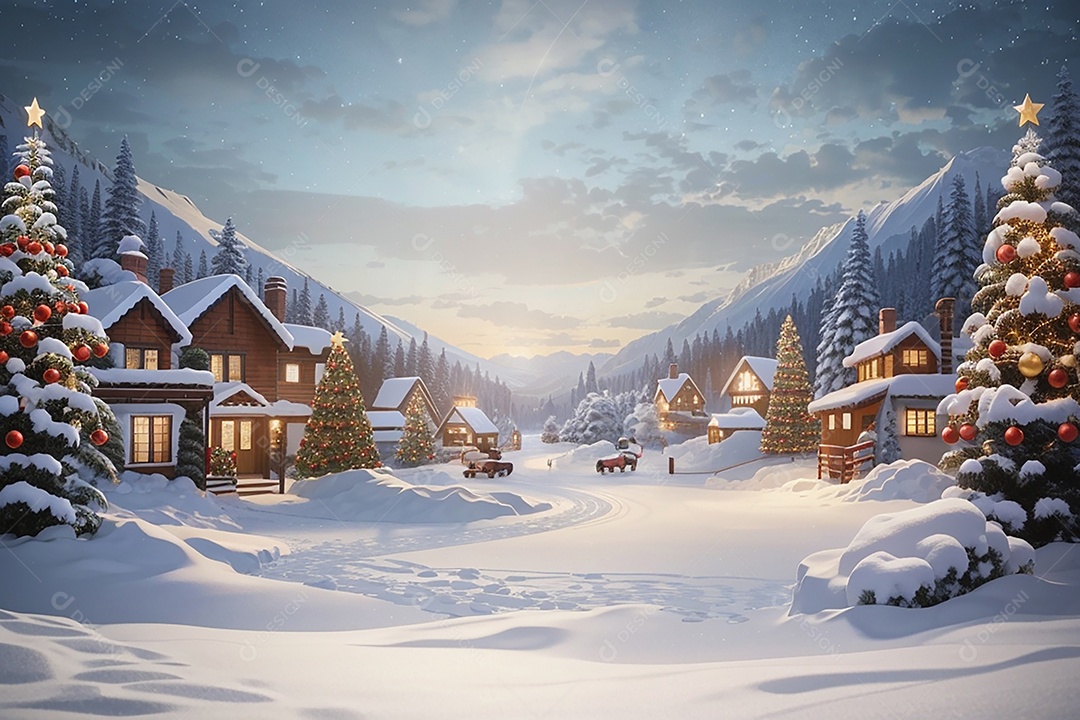 Fundo de borda de árvore de natal