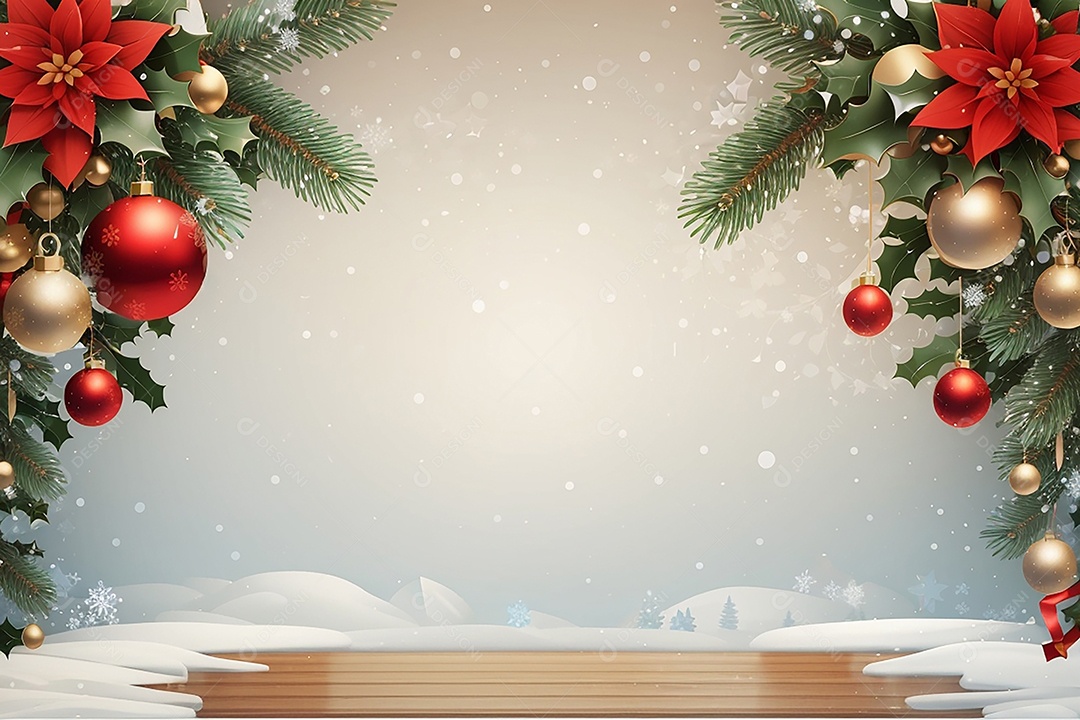 Fundo de borda de árvore de natal