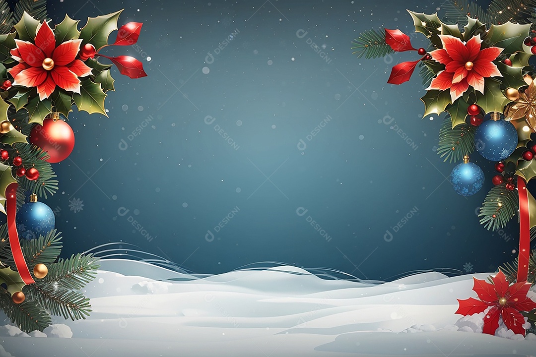 Fundo de borda de árvore de natal