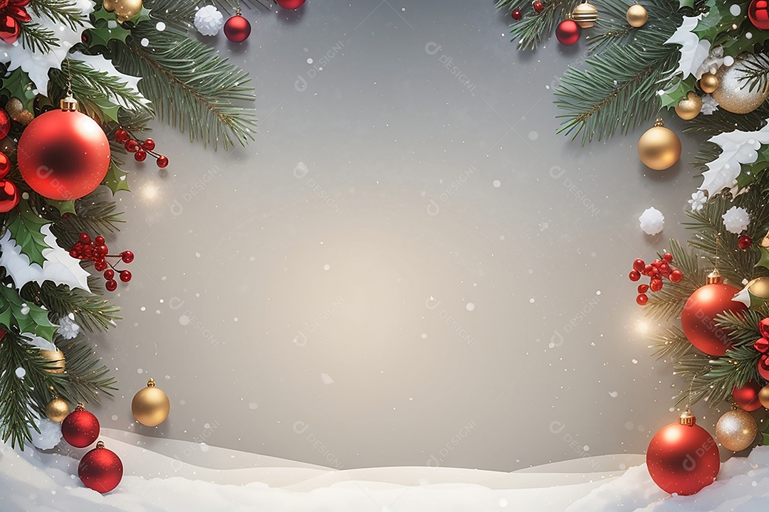 Fundo de borda de árvore de natal