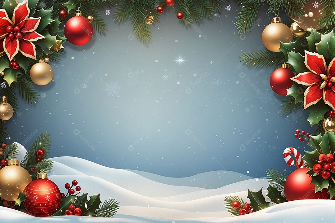 Fundo de borda de árvore de natal