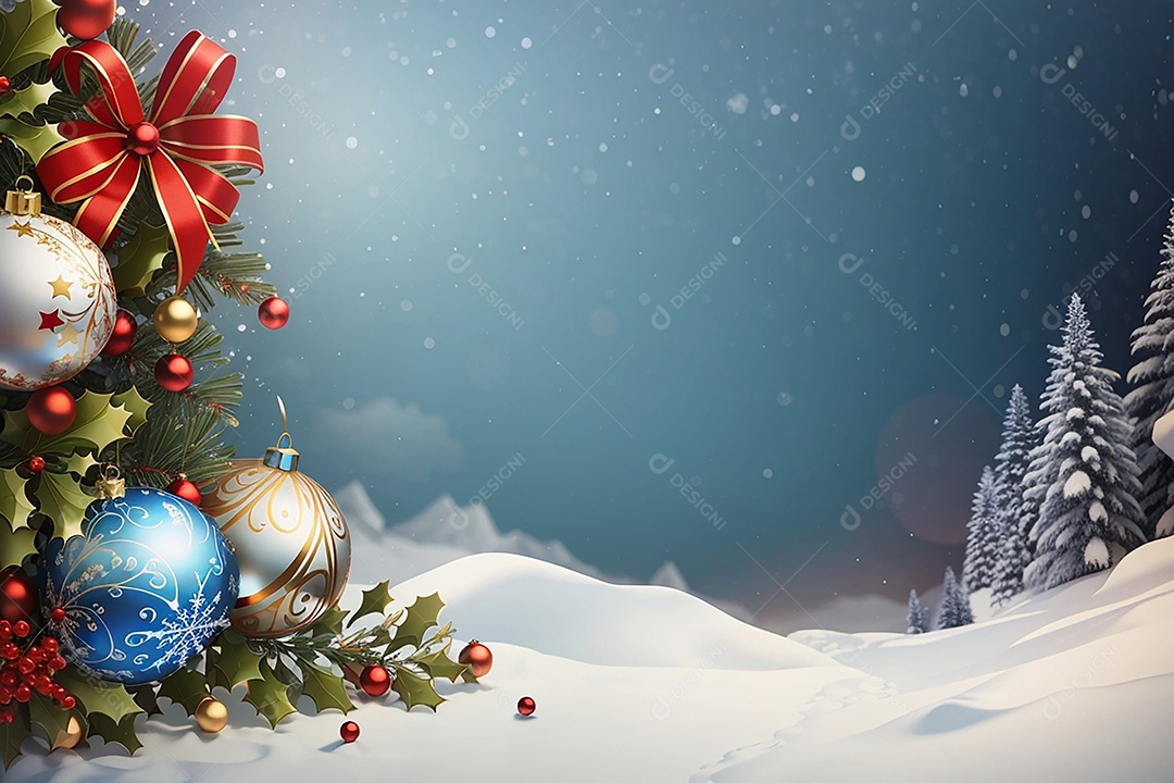 Fundo de borda de árvore de natal