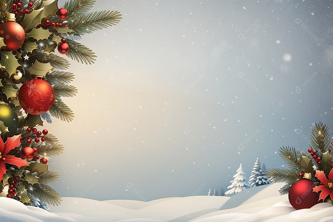 Fundo de borda de árvore de natal