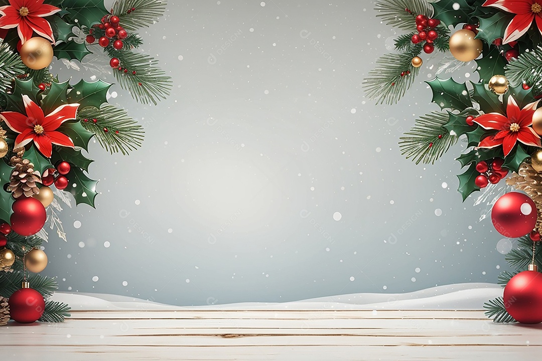 Fundo de borda de árvore de natal