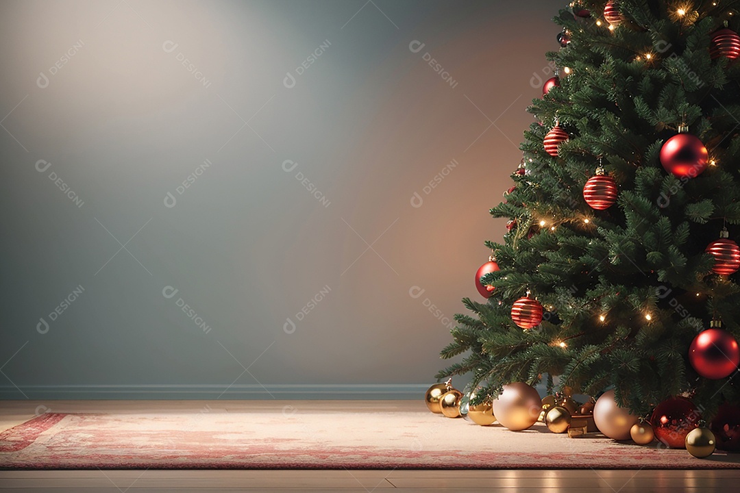 DreamShaper_v7_christmas_tree_border_background_3