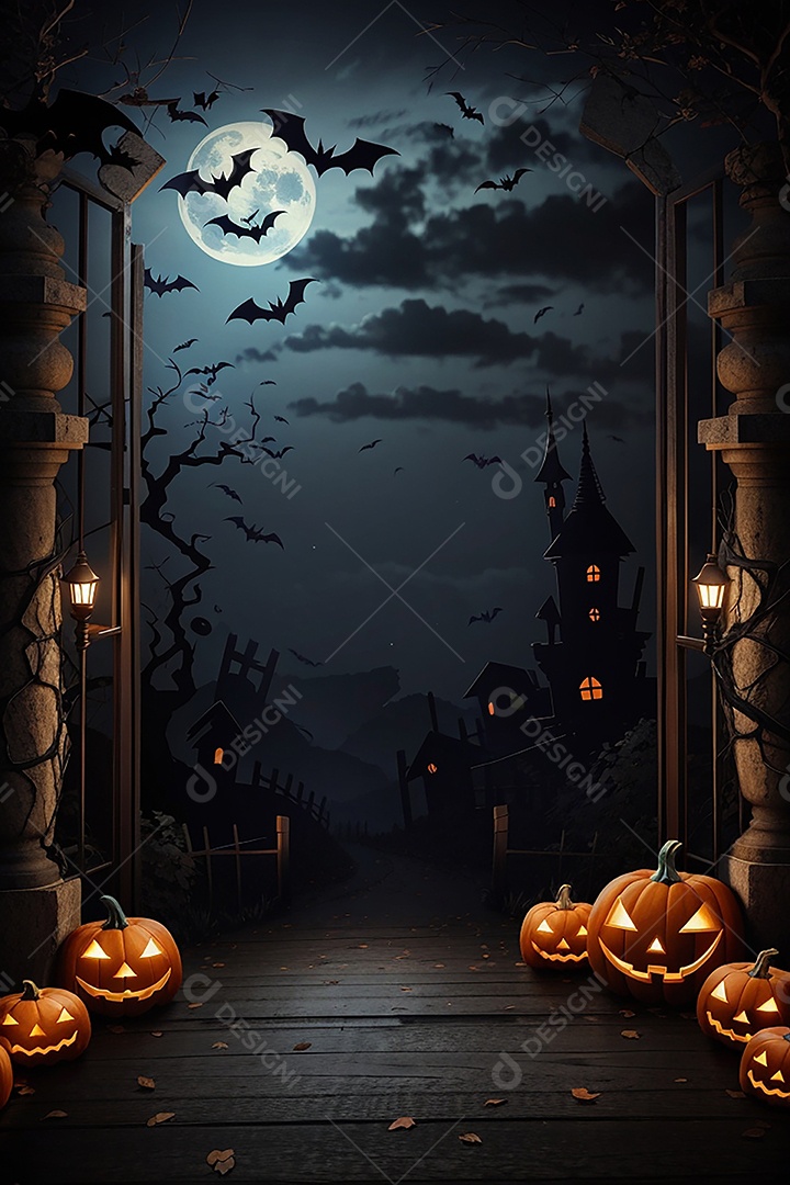 Fundo de fronteira de halloween