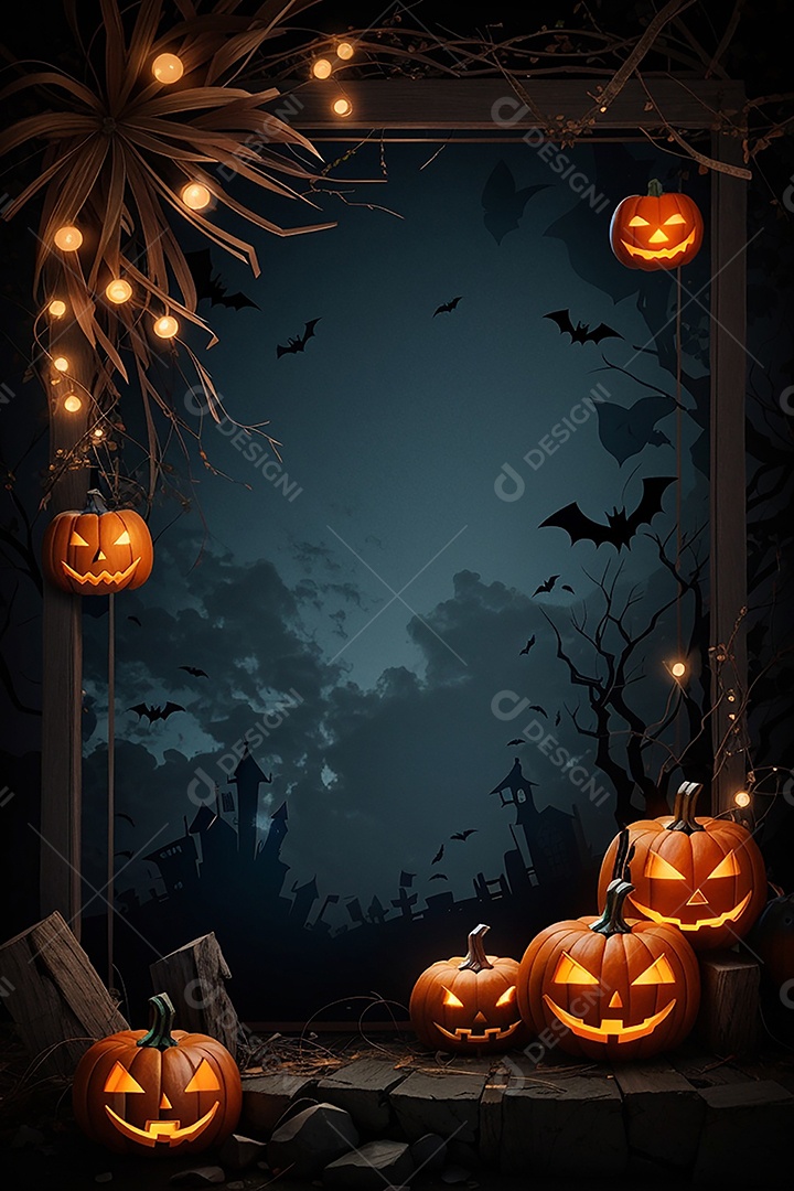 Fundo de fronteira de halloween