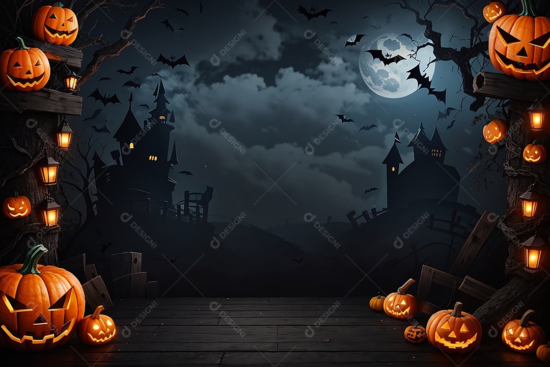 Fundo de fronteira de halloween