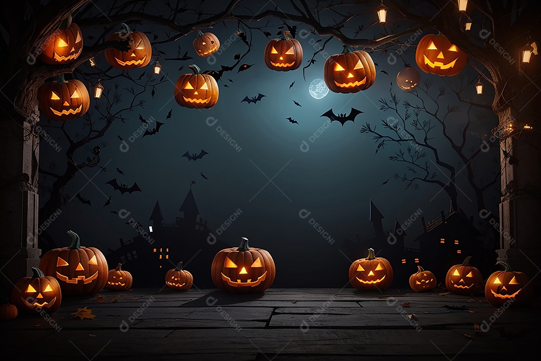 Fundo de fronteira de halloween