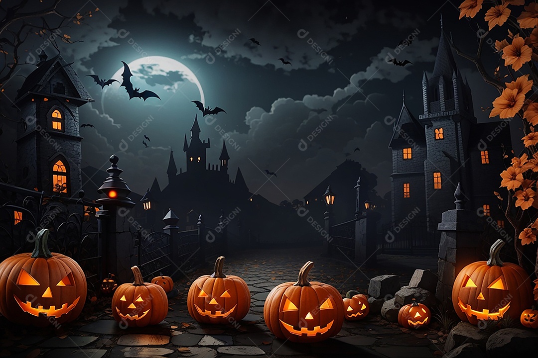 Fundo de fronteira de halloween