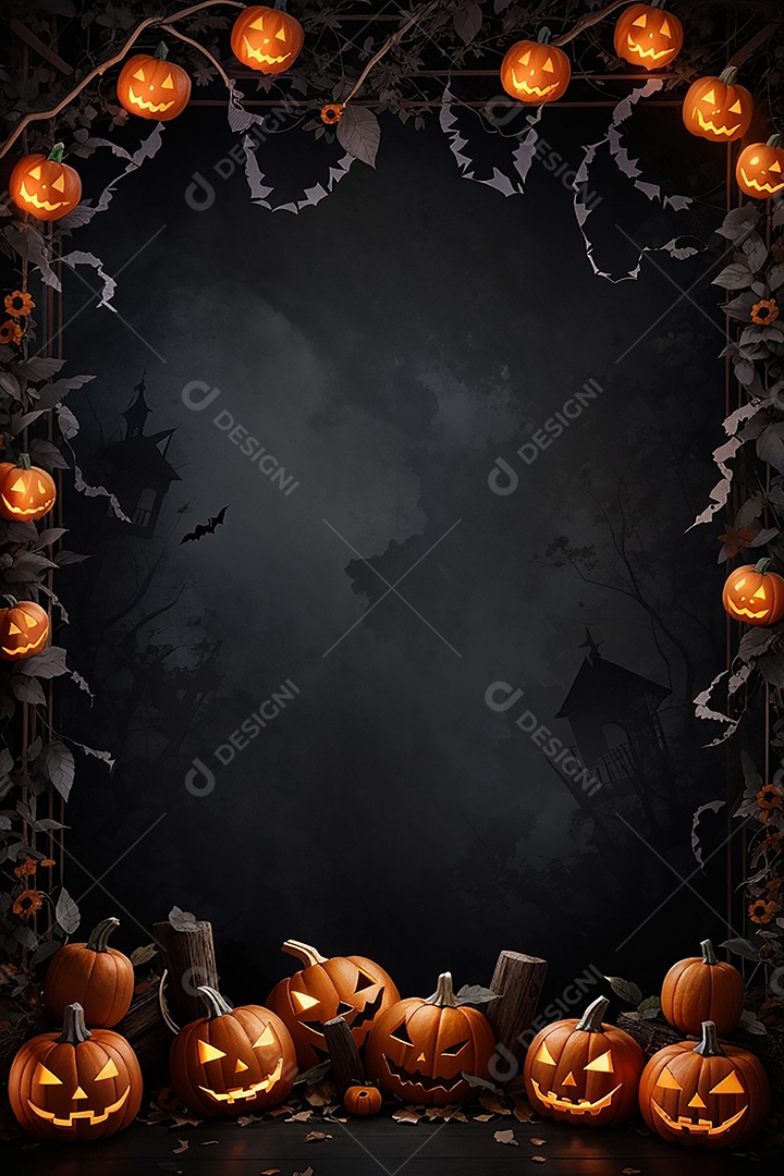 Fundo de fronteira de halloween