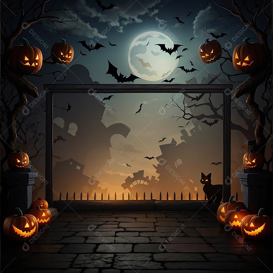 Fundo de fronteira de halloween